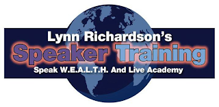 LYNN RICHARDSON'S SPEAKER TRAINING SPEAK W.E.A.L.T.H. AND LIVE ACADEMY logo