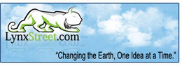 LYNXSTREET.COM "CHANGING THE EARTH, ONE IDEA AT A TIME." logo