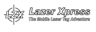 LZX LAZER XPRESS THE MOBILE LASER TAG ADVENTURE logo