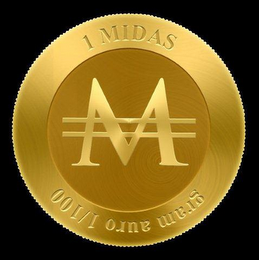 M 1 MIDAS GRAM AURO 1/100 logo