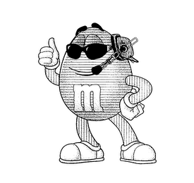 M logo