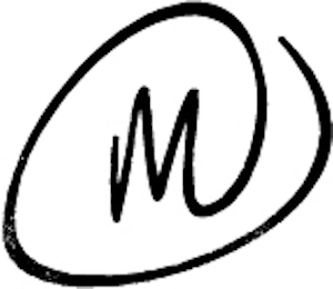 M logo