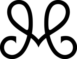 M logo