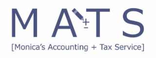 M A T S [MONICA'S ACCOUNTING + TAX SERVICE] logo