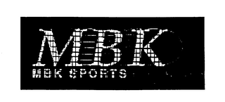 M B K M B K SPORTS logo