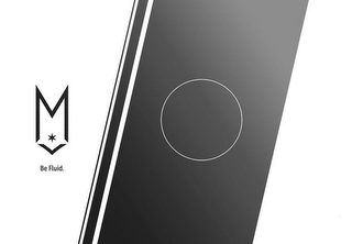 M, BE FLUID. logo
