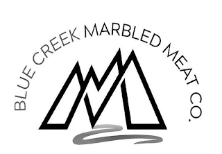 M BLUE CREEK MARBLED MEAT CO. logo