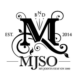 M BND MJSO MY JOINTS STAY ON 1000 EST. 2014 logo
