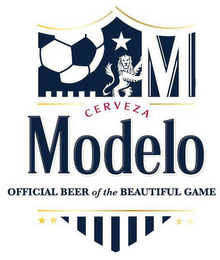 M CERVEZA MODELO OFFICIAL BEER OF THE BEAUTIFUL GAME logo