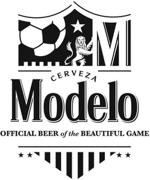 M CERVEZA MODELO OFFICIAL BEER OF THE BEAUTIFUL GAME logo