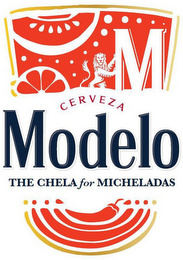 M CERVEZA MODELO THE CHELA FOR MICHELADAS logo