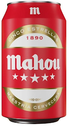 M CINCO ESTRELLAS 1890 MAHOU MAESTRÍA CERVECERA logo