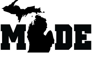 M DE logo