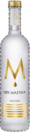 M DRY MASTIHA SPIRIT DRINK DISTILLED AND BOTTLED IN GREECE logo