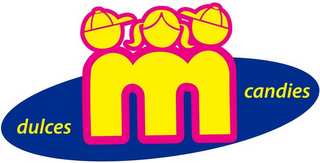 M DULCES CANDIES logo