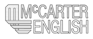 M E MCCARTER ENGLISH logo