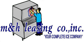 M & H LEASING CO., INC. "YOUR COMPLETE ICE COMPANY" logo