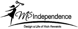 M$ INDEPENDENCE DESIGN A LIFE OF RICH REWARDS logo