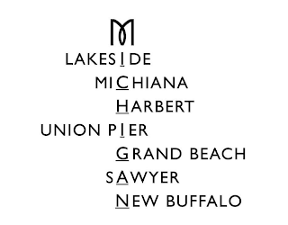 M LAKESIDE MICHIANA HARBERT UNION PIER GRAND BEACH SAWYER NEW BUFFALO logo