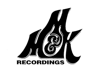 M M & K RECORDINGS logo