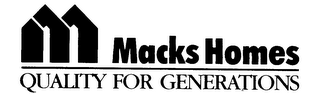 M MACKS HOMES QUALITY FOR GENERATIONS logo