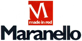 M MADE IN RED MARANELLO logo