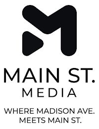 M MAIN ST. MEDIA WHERE MADISON AVE. MEETS MAIN ST. logo
