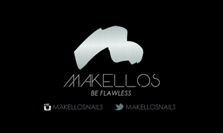 M MAKELLOS BE FLAWLESS MAKELLOSNAILS logo