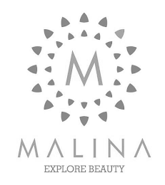 M MALINA EXPLORE BEAUTY logo