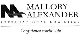 M MALLORY ALEXANDER INTERNATIONAL LOGISTICS CONFIDENCE WORLDWIDE logo