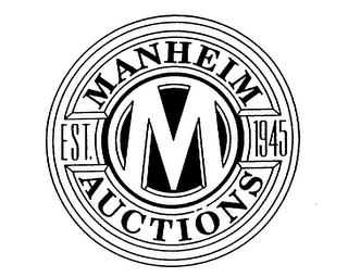 M MANHEIM AUCTIONS EST. 1945 logo