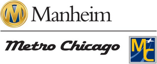 M MANHEIM METRO CHICAGO MC logo