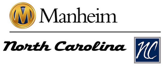 M MANHEIM NORTH CAROLINA NC logo