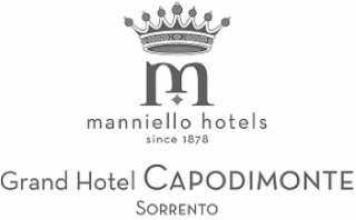 M MANNIELLO HOTELS SINCE 1878 GRAND HOTEL CAPODIMONTE SORRENTO logo