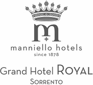 M MANNIELLO HOTELS SINCE 1878 GRAND HOTEL ROYAL SORRENTO logo
