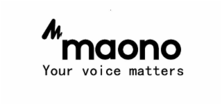 M MAONO YOUR VOICE MATTERS logo