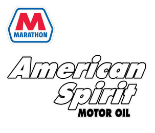 M MARATHON AMERICAN SPIRIT MOTOR OIL logo