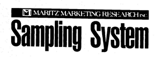 M MARITZ MARKETING RESEARCH INC. SAMPLING SYSTEM logo