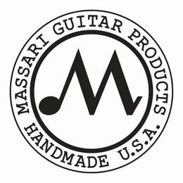 M MASSARI GUITAR PRODUCTS HANDMADE U.S.A. logo