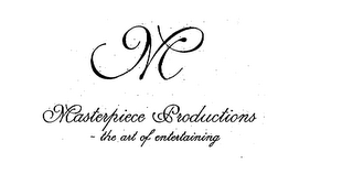 M MASTERPIECE PRODUCTIONS THE ART OF ENTERTAINING logo