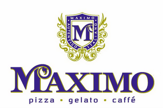 M MAXIMO · AUTENTICO · ITALIANO MAXIMO PIZZA · GELATO · CAFFÉ logo