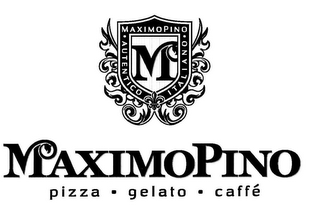 M MAXIMOPINO AUTENTICO ITALIANO MAXIMOPINO PIZZA GELATO CAFFÉ logo