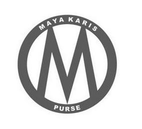 M MAYA KARIS PURSE logo