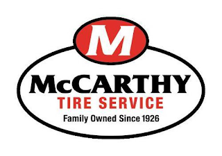 M MCCARTHY TIRE SERVICE FAMILY OWNED SINCE 1926 logo