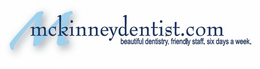 M MCKINNEYDENTIST.COM BEAUTIFUL DENTISTRY. FRIENDLY STAFF. SIX DAYS A WEEK. logo