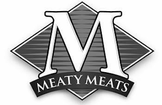 M MEATY MEATS logo