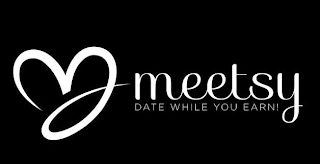 M MEETSY DATE WHILE YOU EARN! logo
