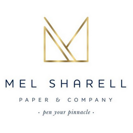 M MEL SHARELL PAPER & COMPANY · PEN YOUR PINNACLE · logo