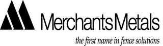 M MERCHANTS METALS THE FIRST NAME IN FENCE SOLUTIONS logo