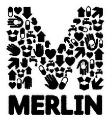 M MERLIN logo